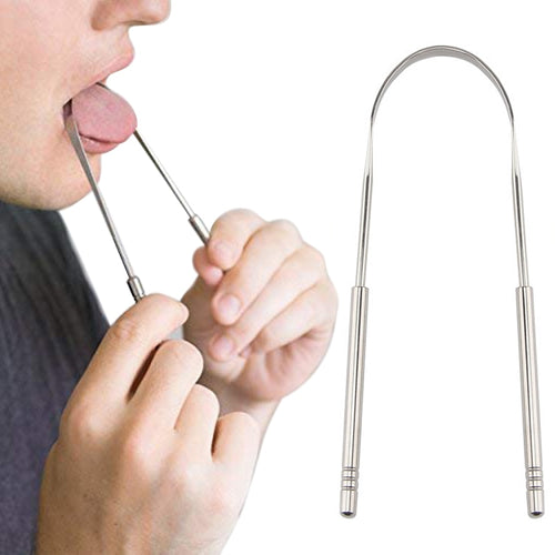 Stainless Steel Tongue Scraper Cleaner Fresh Breath